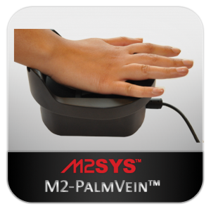 M2-PV Palm Vein Reader Vodaphone UK using M2SYS Hybrid Biometric Platform with palm vein technology