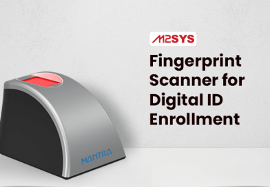 The use of a Mantra MFS 100 fingerprint scanner for Indian digital ID enrollment