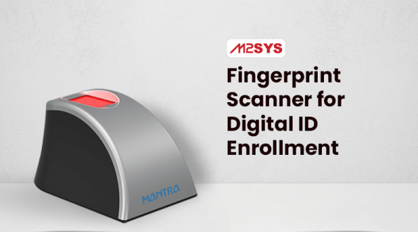 The use of a Mantra MFS 100 fingerprint scanner for Indian digital ID enrollment